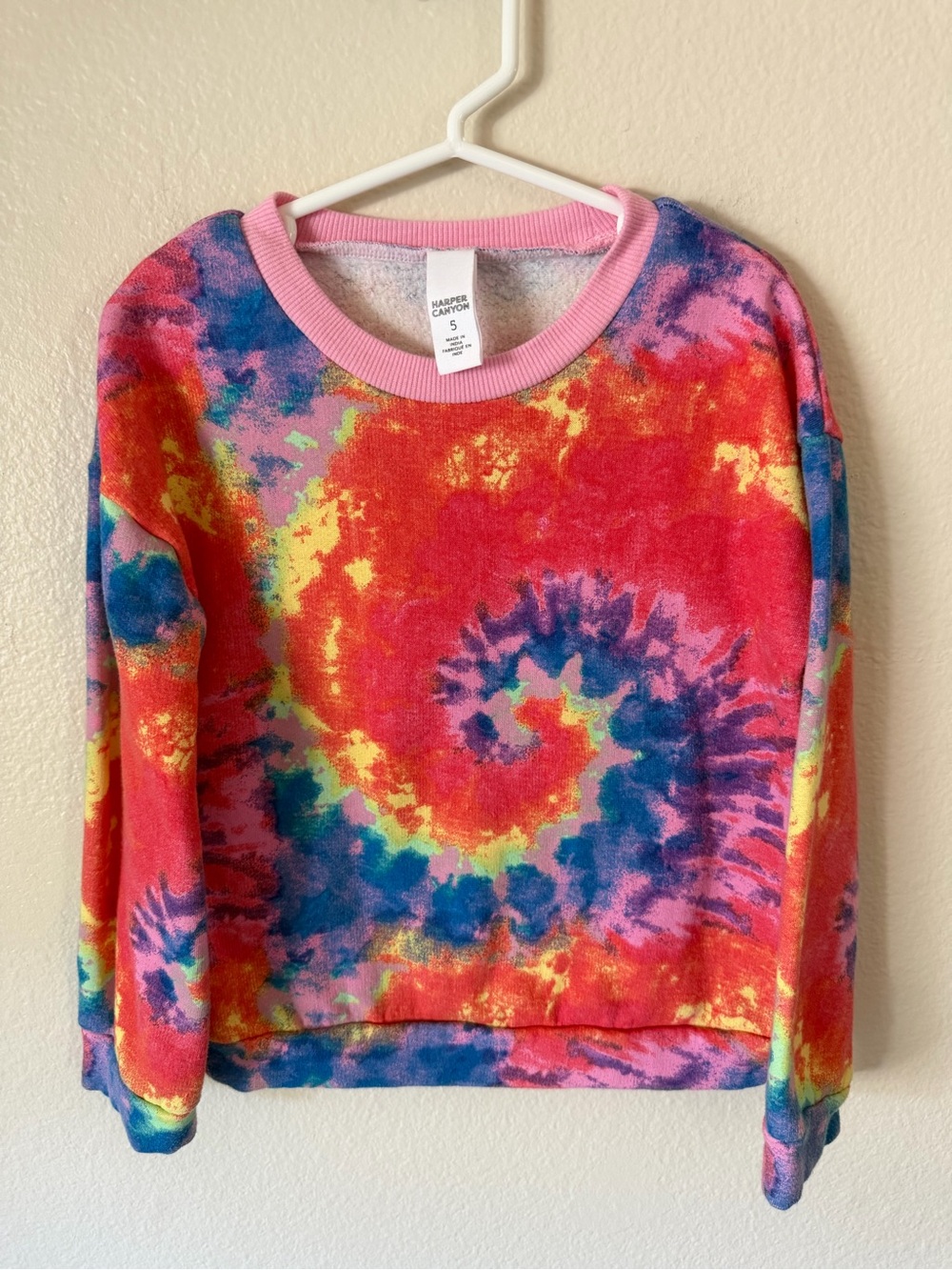 Harper Canyon Multicolor Tie-Dye Crewneck Sweater